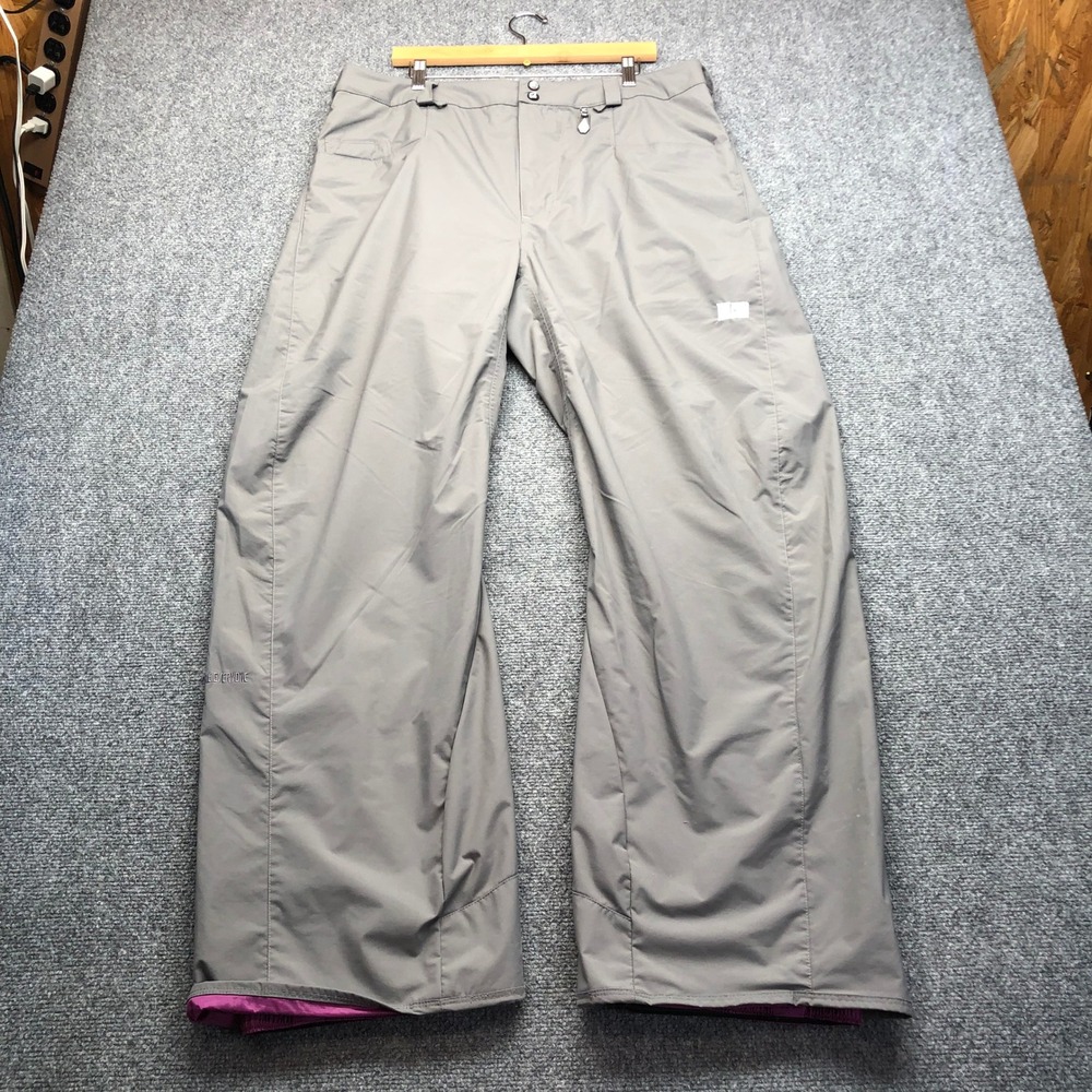 Volcom Nimbus Mens Gray Snowboard Pants XL 8K Waterproof Breathable Ski Trousers